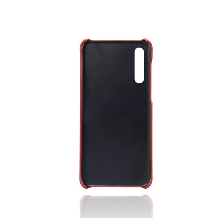 Ranuras de Doble Tarjeta KSQ Case de PC Con Recubrimiento de Cuero PU Xiaomi Mi CC9 / mi CC9 Meitu Edition/ Mi 9 Lite - Rojo