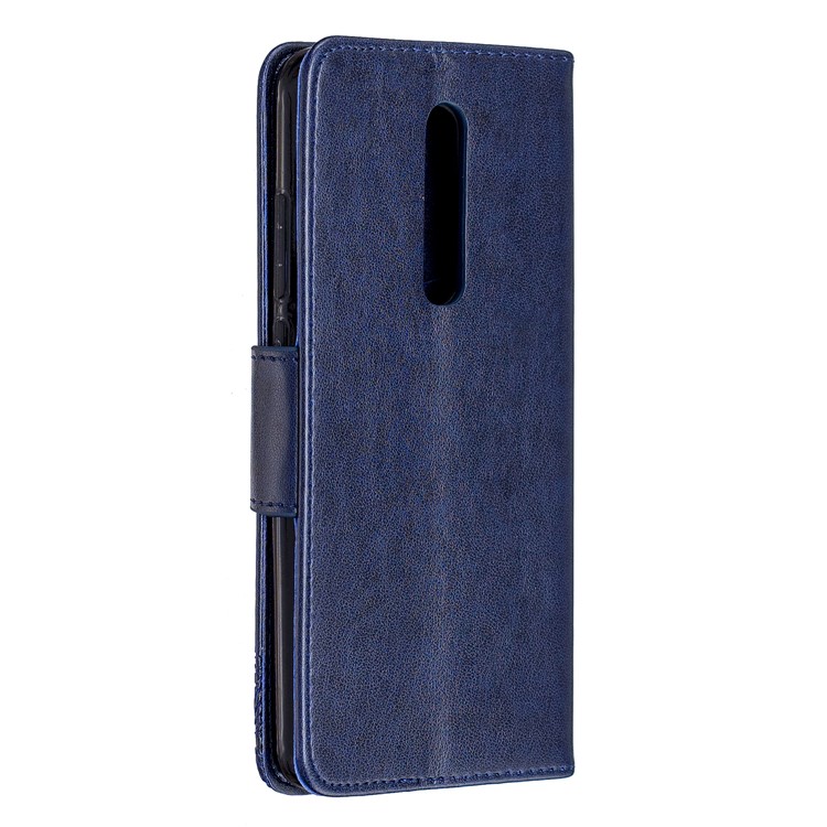 Impressum Schmetterlings Brieftasche PU Leder Telefonhülle Für Xiaomi Redmi K20 / K20 Pro / Mi 9t / Mi 9t Pro - Blau-3