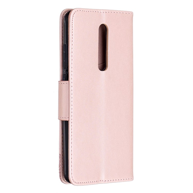 Impressão Carteira Suporte Da Carteira De Couro Pu Phone Case Para Xiaomi Redmi K20 / K20 Pro / Mi 9T / Mi 9T Pro - Rosa Ouro-3