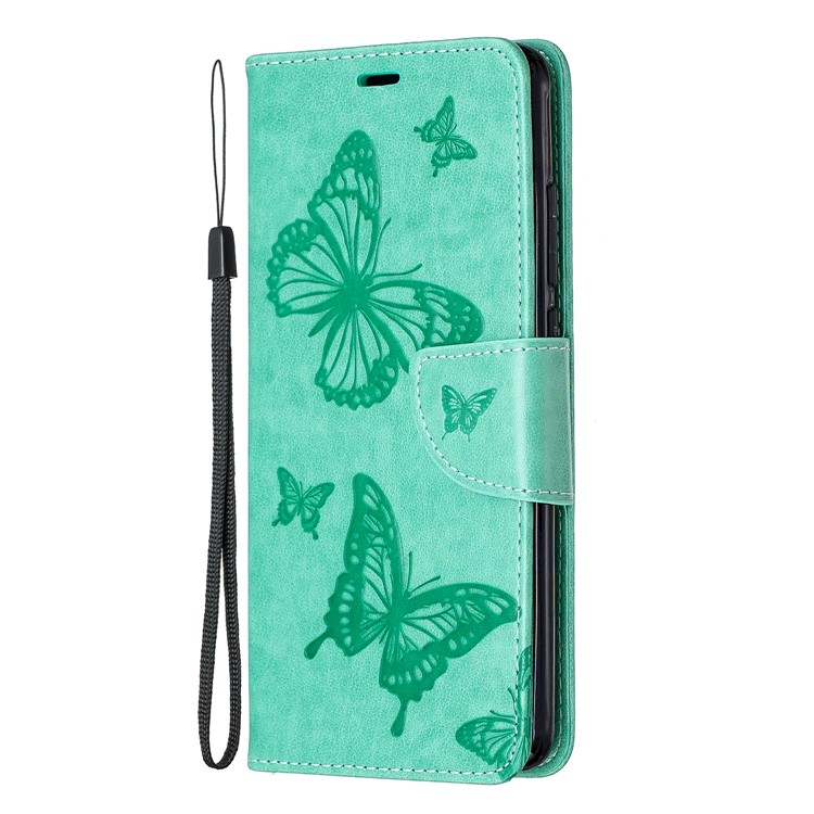 Imprint Butterfly Wallet Stand PU Leather Phone Case for Xiaomi Redmi K20 / K20 Pro / Mi 9T / Mi 9T Pro - Green-2
