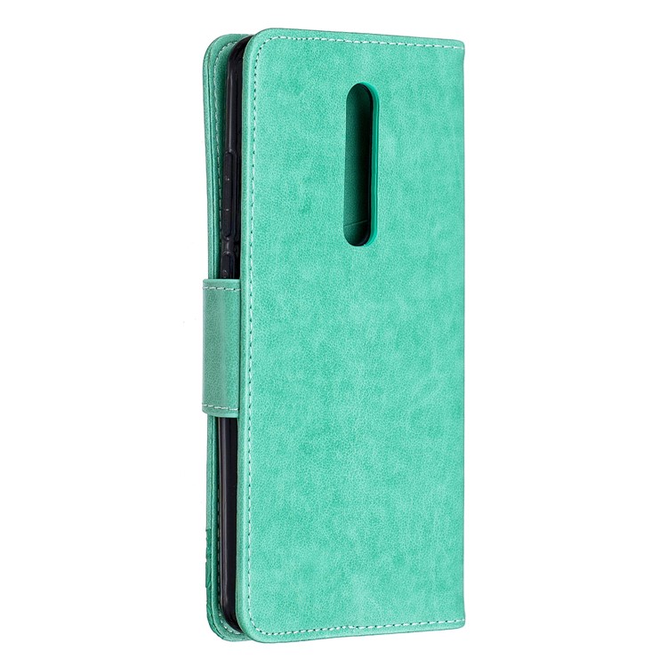 Imprint Butterfly Wallet Stand PU Leather Phone Case for Xiaomi Redmi K20 / K20 Pro / Mi 9T / Mi 9T Pro - Green-3