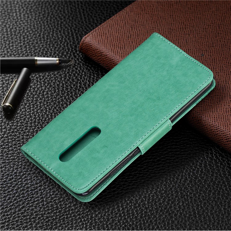 Imprint Butterfly Wallet Stand PU Leather Phone Case for Xiaomi Redmi K20 / K20 Pro / Mi 9T / Mi 9T Pro - Green-8