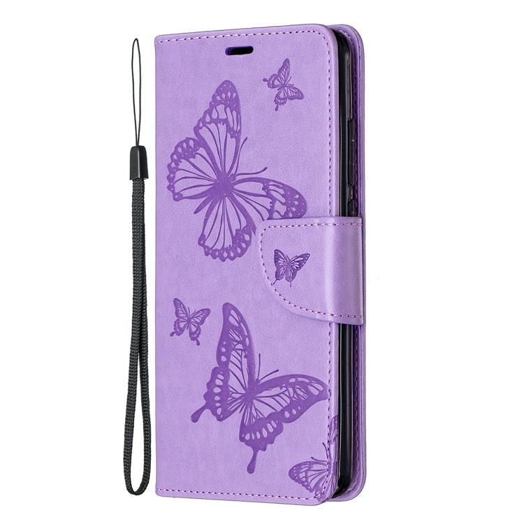Imprint Butterfly Wallet Stand PU Leather Phone Case for Xiaomi Redmi K20 / K20 Pro / Mi 9T / Mi 9T Pro - Purple-2