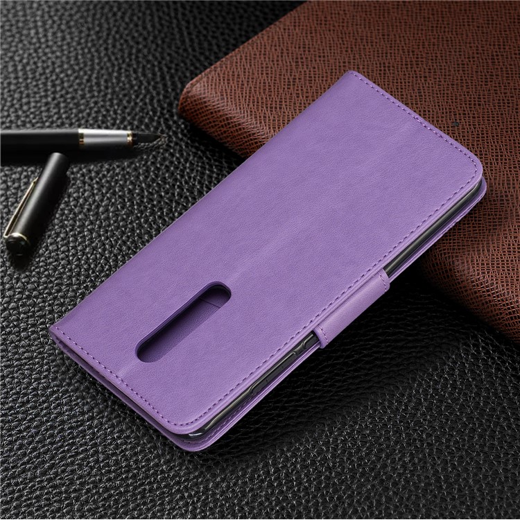 Imprint Butterfly Wallet Stand PU Leather Phone Case for Xiaomi Redmi K20 / K20 Pro / Mi 9T / Mi 9T Pro - Purple-8
