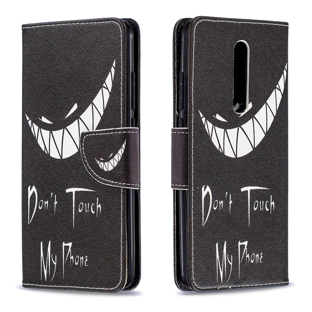 Pattern Printing Leather Wallet Case for Xiaomi Redmi K20 / Mi 9T / Redmi K20 Pro / Mi 9T Pro - Do not Touch My Phone-4