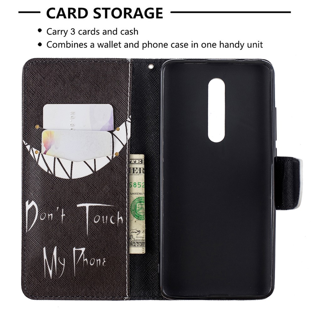Pattern Printing Leather Wallet Case for Xiaomi Redmi K20 / Mi 9T / Redmi K20 Pro / Mi 9T Pro - Do not Touch My Phone-6