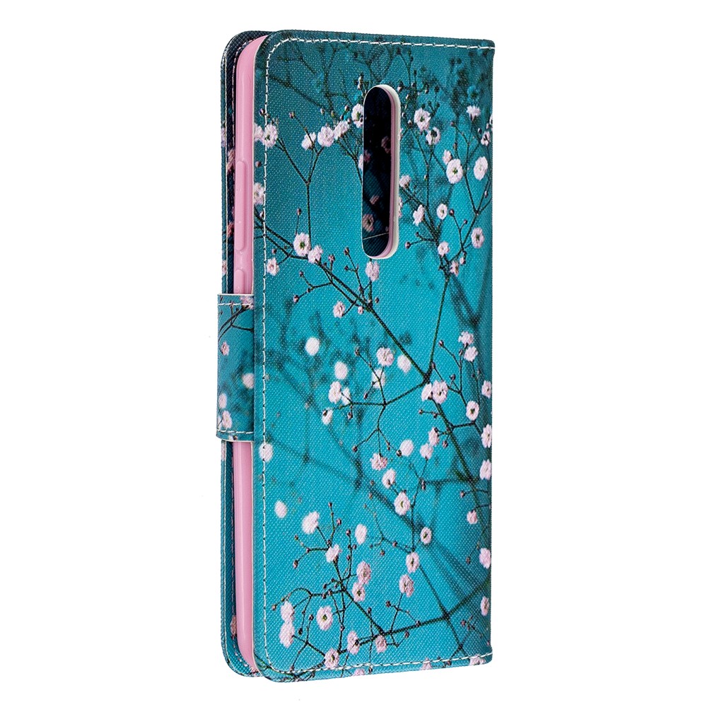 Pattern Printing Leather Wallet Case for Xiaomi Redmi K20 / Mi 9T / Redmi K20 Pro / Mi 9T Pro - Tree with Flowers-3