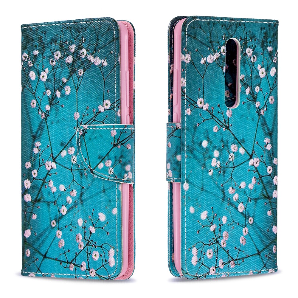 Pattern Printing Leather Wallet Case for Xiaomi Redmi K20 / Mi 9T / Redmi K20 Pro / Mi 9T Pro - Tree with Flowers-4