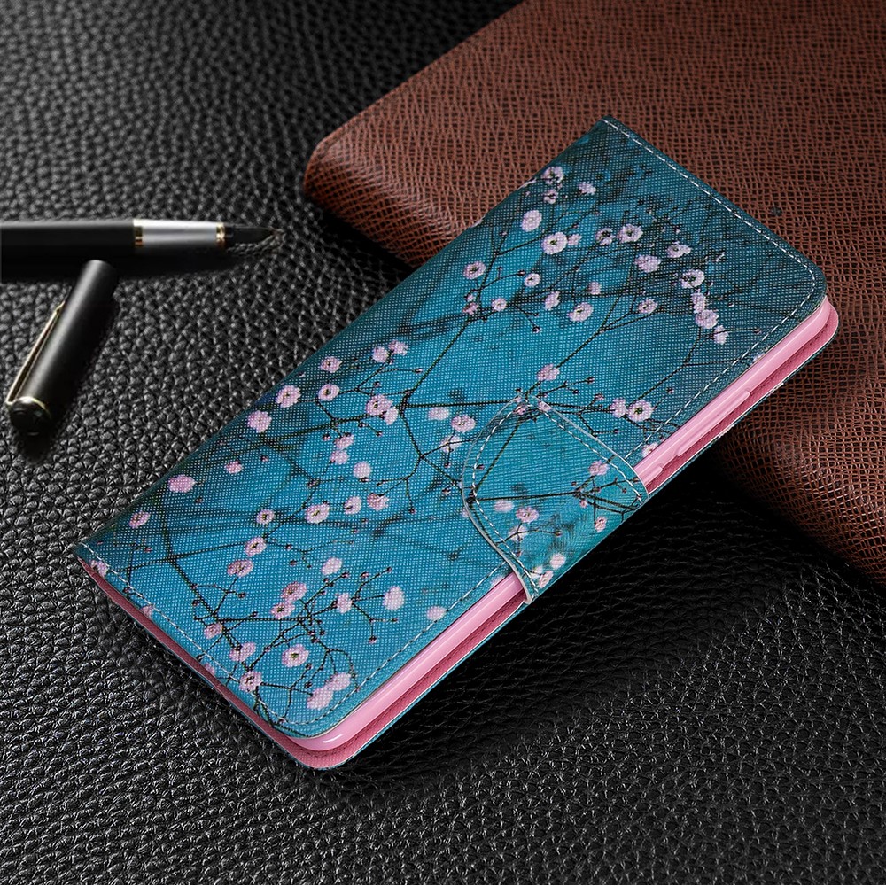 Pattern Printing Leather Wallet Case for Xiaomi Redmi K20 / Mi 9T / Redmi K20 Pro / Mi 9T Pro - Tree with Flowers-7