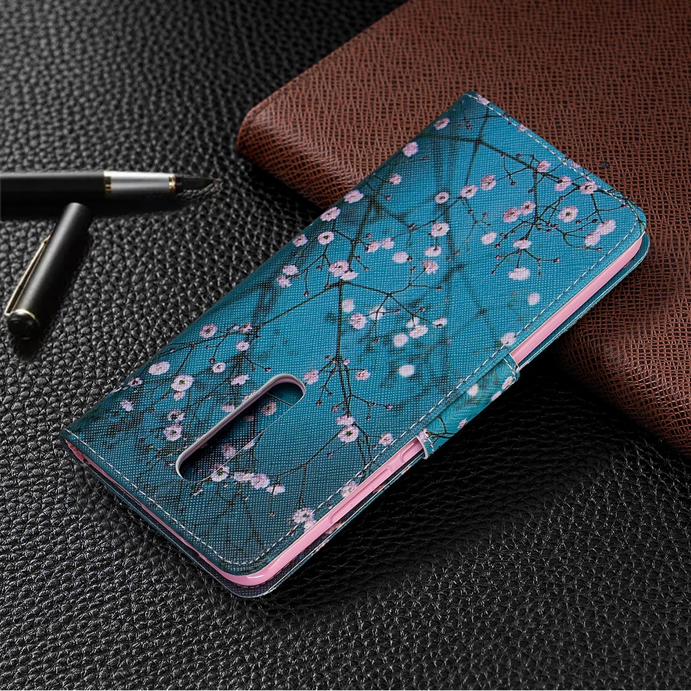 Pattern Printing Leather Wallet Case for Xiaomi Redmi K20 / Mi 9T / Redmi K20 Pro / Mi 9T Pro - Tree with Flowers-8