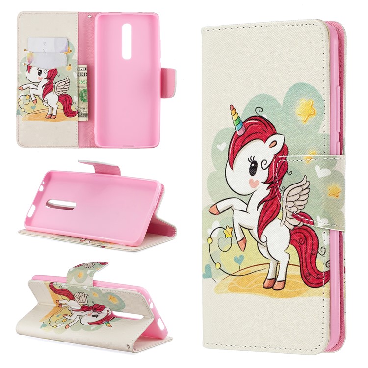 Pattern Printing Wallet Stand Flip Leather Protective Case for Xiaomi Redmi K20/Mi 9T/K20 Pro/Mi 9T Pro - Unicorn-1