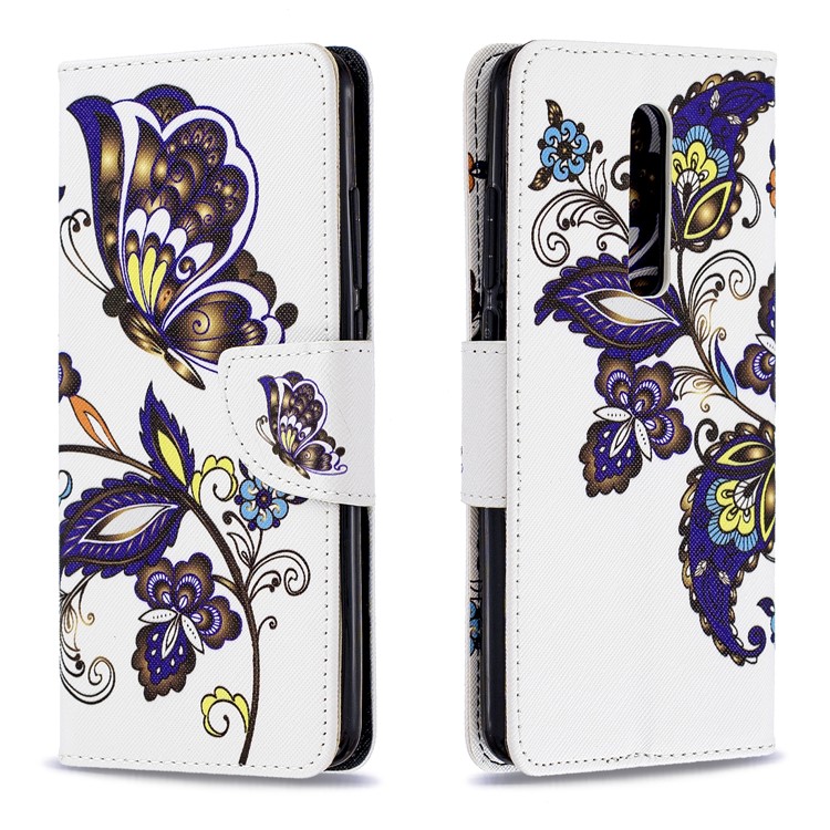Pattern Printing Wallet Stand Flip Leather Protective Case for Xiaomi Redmi K20/Mi 9T/K20 Pro/Mi 9T Pro - Butterflies and Flowers-4