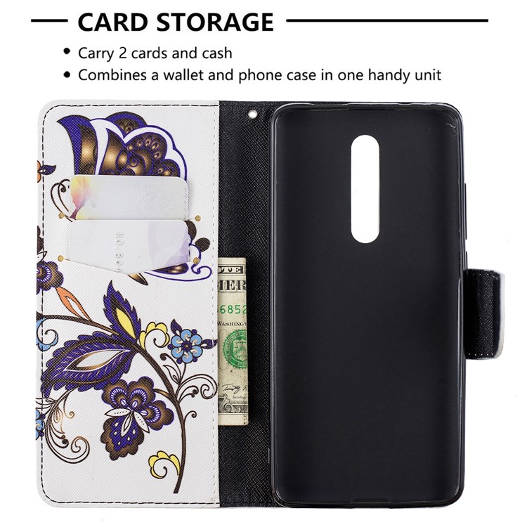 Pattern Printing Wallet Stand Flip Leather Protective Case for Xiaomi Redmi K20/Mi 9T/K20 Pro/Mi 9T Pro - Butterflies and Flowers-6