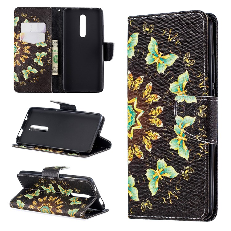 Pattern Printing Wallet Stand Flip Leather Protective Case for Xiaomi Redmi K20/Mi 9T/K20 Pro/Mi 9T Pro - Butterflies-1