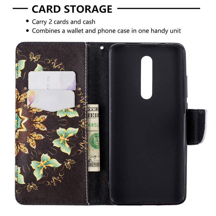 Pattern Printing Wallet Stand Flip Leather Protective Case for Xiaomi Redmi K20/Mi 9T/K20 Pro/Mi 9T Pro - Butterflies-6