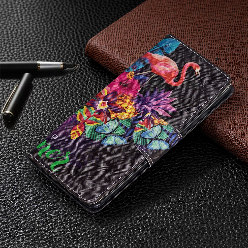 Pattern Printing Wallet Stand Flip Leather Protective Case for Xiaomi Redmi K20/Mi 9T/K20 Pro/Mi 9T Pro - Flamingos and Flowers-7