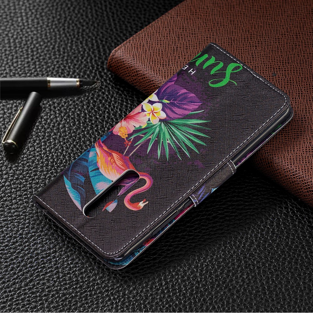 Pattern Printing Wallet Stand Flip Leather Protective Case for Xiaomi Redmi K20/Mi 9T/K20 Pro/Mi 9T Pro - Flamingos and Flowers-8
