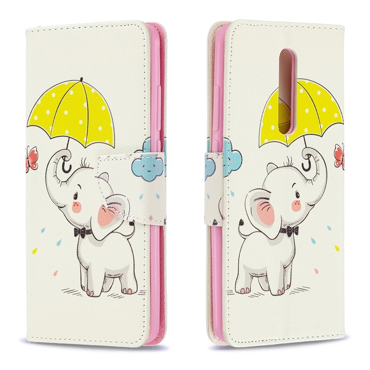 Pattern Printing Wallet Stand Flip Leather Protective Case for Xiaomi Redmi K20/Mi 9T/K20 Pro/Mi 9T Pro - Elephant and Umbrella-4