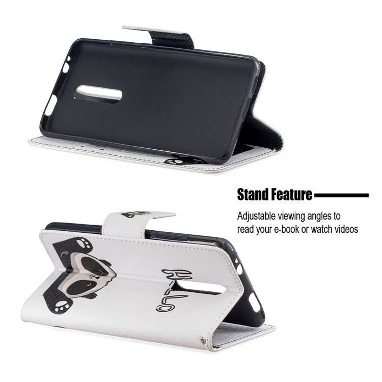 Pattern Printing Wallet Stand Flip Leather Protective Case for Xiaomi Redmi K20/Mi 9T/K20 Pro/Mi 9T Pro - Hello Panda-5