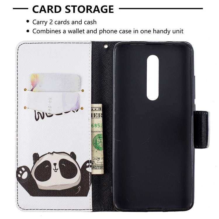 Pattern Printing Wallet Stand Flip Leather Protective Case for Xiaomi Redmi K20/Mi 9T/K20 Pro/Mi 9T Pro - Hello Panda-6