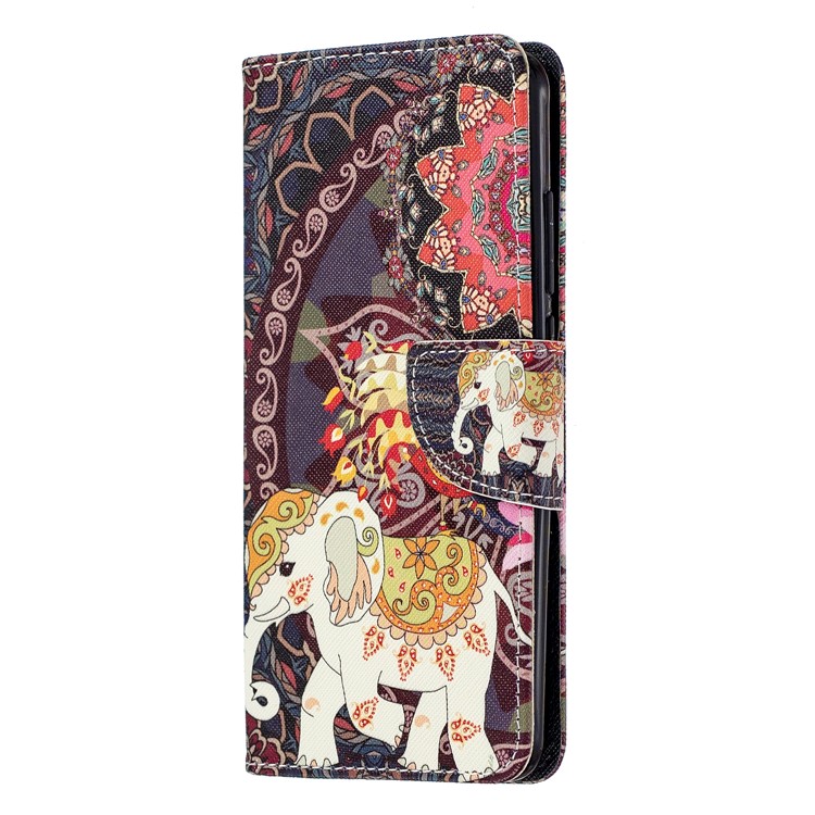 Pattern Printing Wallet Stand Flip Leather Protective Case for Xiaomi Redmi K20/Mi 9T/K20 Pro/Mi 9T Pro - Elephant and Malanda Flower-2