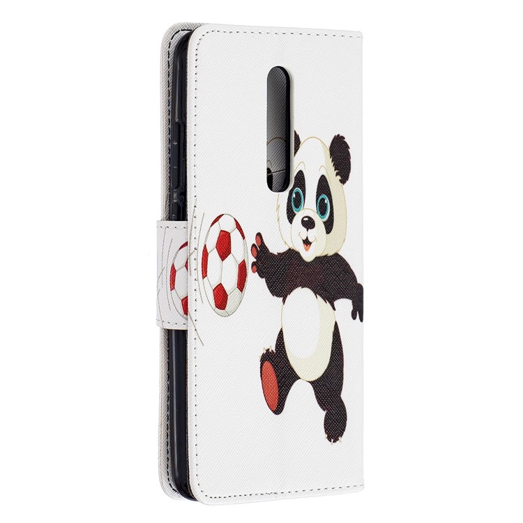 Pattern Printing Wallet Stand Flip Leather Protective Case for Xiaomi Redmi K20/Mi 9T/K20 Pro/Mi 9T Pro - Panda Playing Football-3
