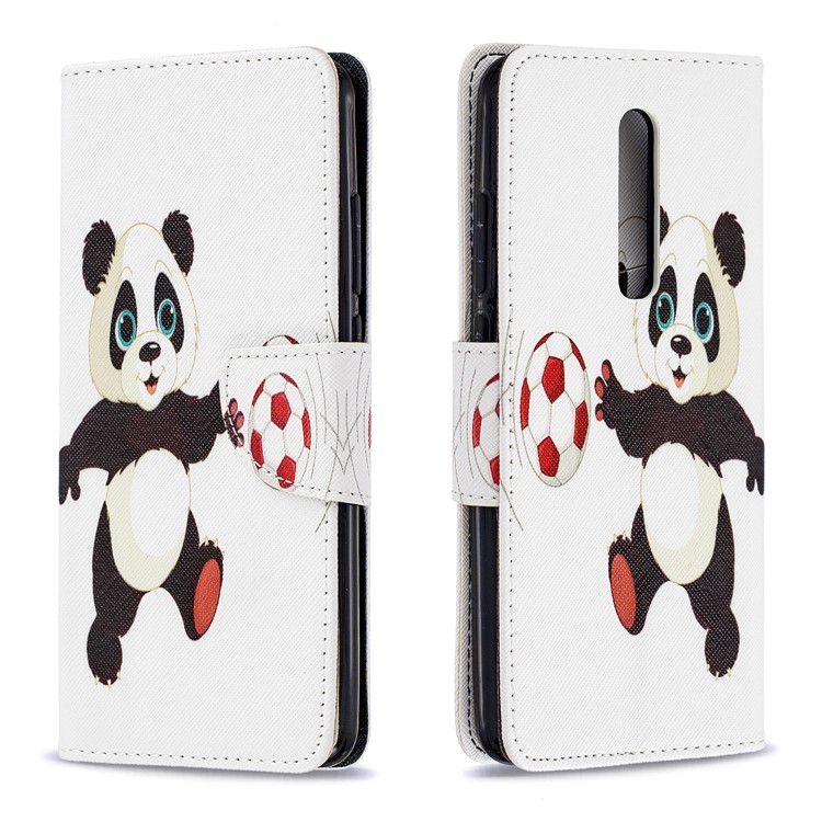 Pattern Printing Wallet Stand Flip Leather Protective Case for Xiaomi Redmi K20/Mi 9T/K20 Pro/Mi 9T Pro - Panda Playing Football-4