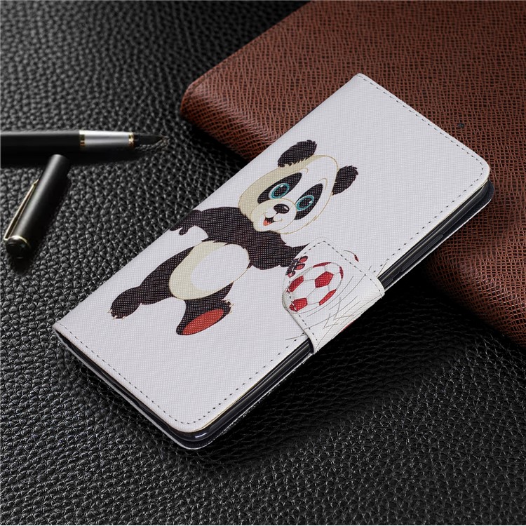 Pattern Printing Wallet Stand Flip Leather Protective Case for Xiaomi Redmi K20/Mi 9T/K20 Pro/Mi 9T Pro - Panda Playing Football-7