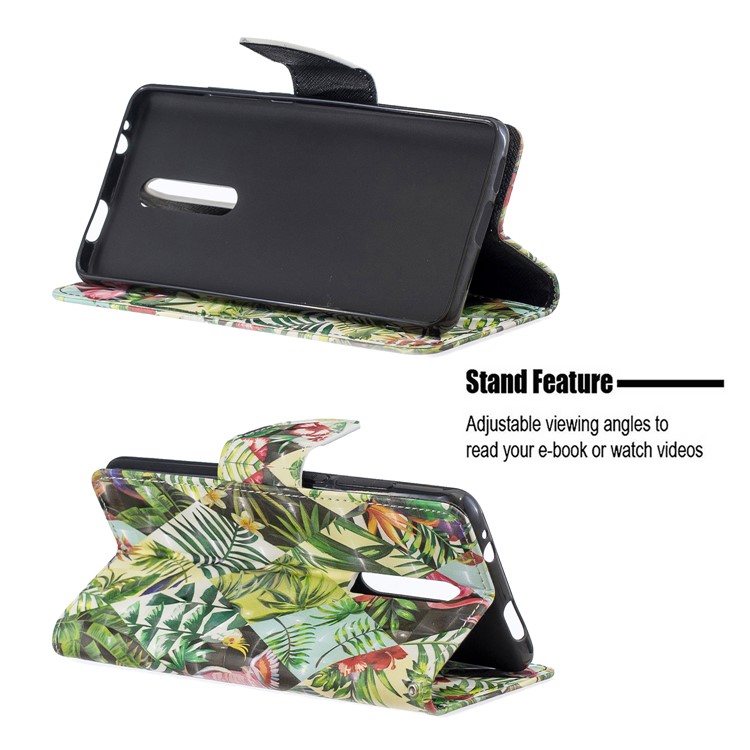 Pattern Printing Light Spot Decor Leather Wallet Case for Xiaomi Redmi K20 / Mi 9T / Redmi K20 Pro / Mi 9T Pro - Leaves-5