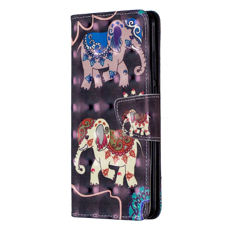 Pattern Printing Light Spot Decor Leather Wallet Case for Xiaomi Redmi K20 / Mi 9T / Redmi K20 Pro / Mi 9T Pro - Elephant-2