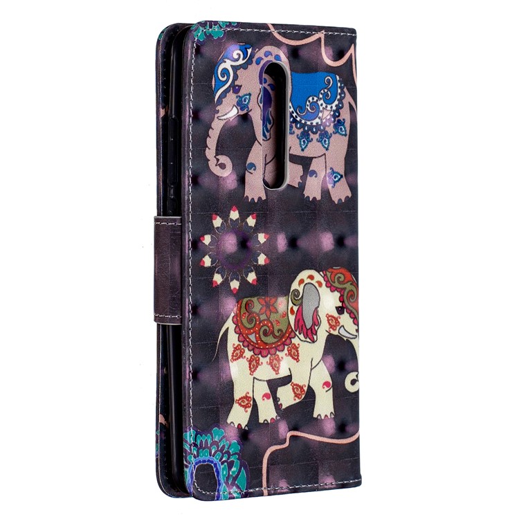 Pattern Printing Light Spot Decor Leather Wallet Case for Xiaomi Redmi K20 / Mi 9T / Redmi K20 Pro / Mi 9T Pro - Elephant-3