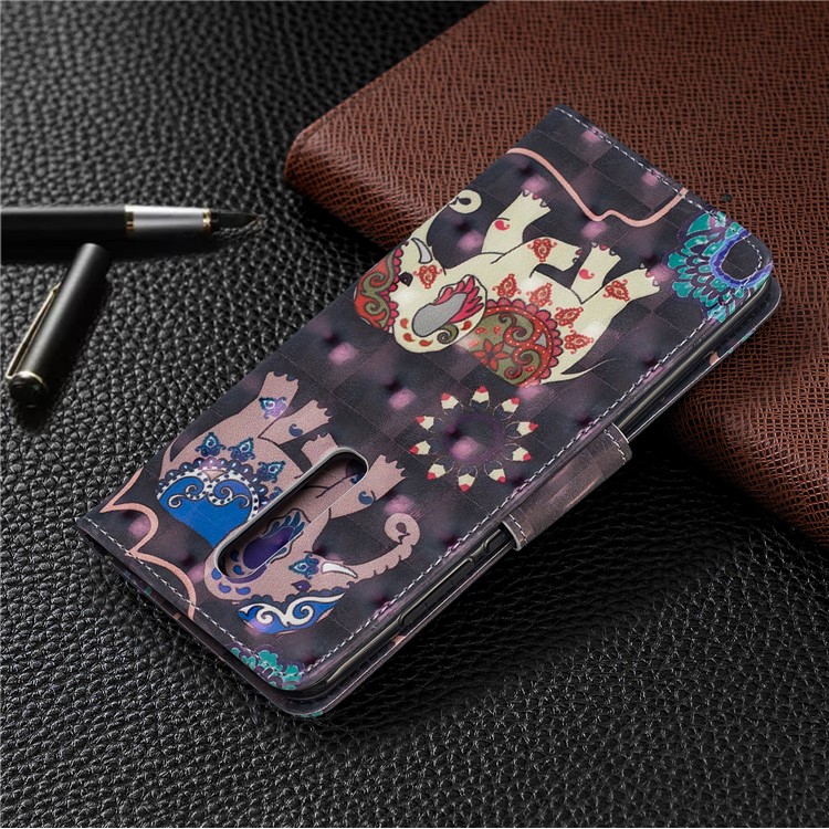 Pattern Printing Light Spot Decor Leather Wallet Case for Xiaomi Redmi K20 / Mi 9T / Redmi K20 Pro / Mi 9T Pro - Elephant-8