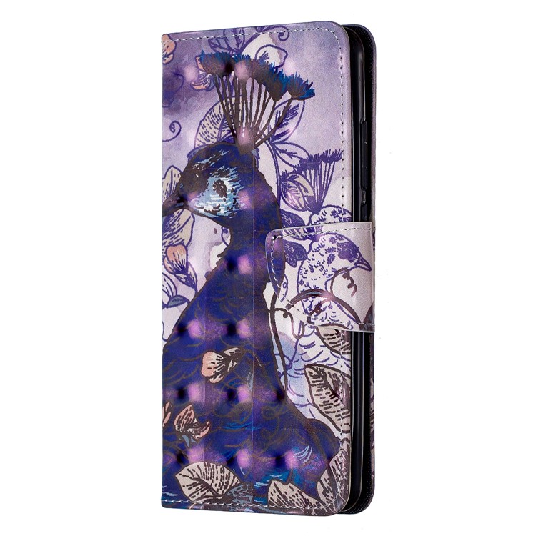 Pattern Printing Light Spot Decor Leather Wallet Case for Xiaomi Redmi K20 / Mi 9T / Redmi K20 Pro / Mi 9T Pro - Peacock-2