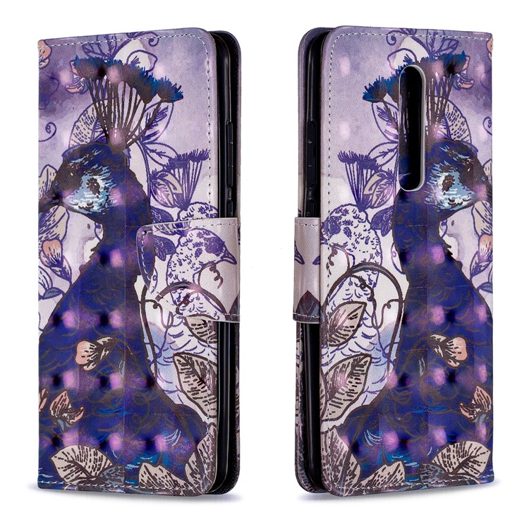 Pattern Printing Light Spot Decor Leather Wallet Case for Xiaomi Redmi K20 / Mi 9T / Redmi K20 Pro / Mi 9T Pro - Peacock-4
