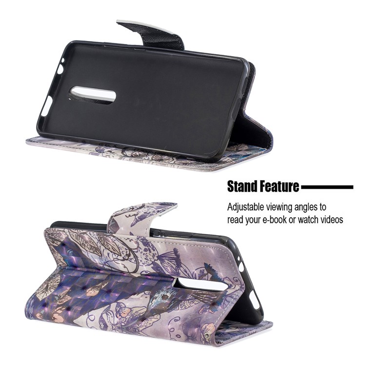 Pattern Printing Light Spot Decor Leather Wallet Case for Xiaomi Redmi K20 / Mi 9T / Redmi K20 Pro / Mi 9T Pro - Peacock-5