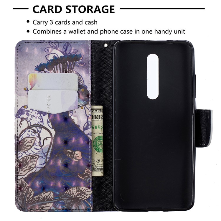 Pattern Printing Light Spot Decor Leather Wallet Case for Xiaomi Redmi K20 / Mi 9T / Redmi K20 Pro / Mi 9T Pro - Peacock-6