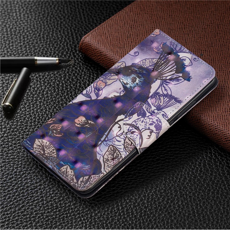 Pattern Printing Light Spot Decor Leather Wallet Case for Xiaomi Redmi K20 / Mi 9T / Redmi K20 Pro / Mi 9T Pro - Peacock-7