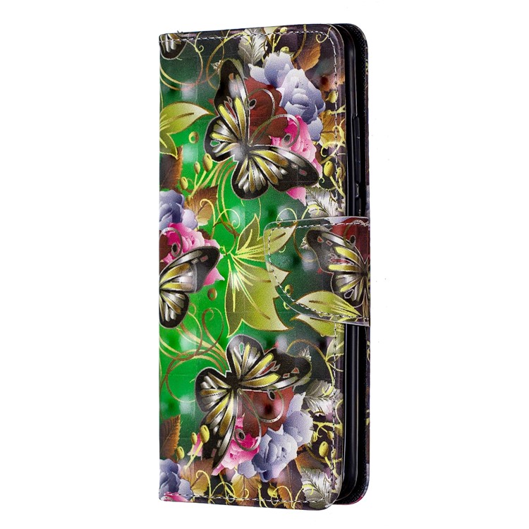 Pattern Printing Light Spot Decor Leather Wallet Case for Xiaomi Redmi K20 / Mi 9T / Redmi K20 Pro / Mi 9T Pro - Gold Butterfly-2