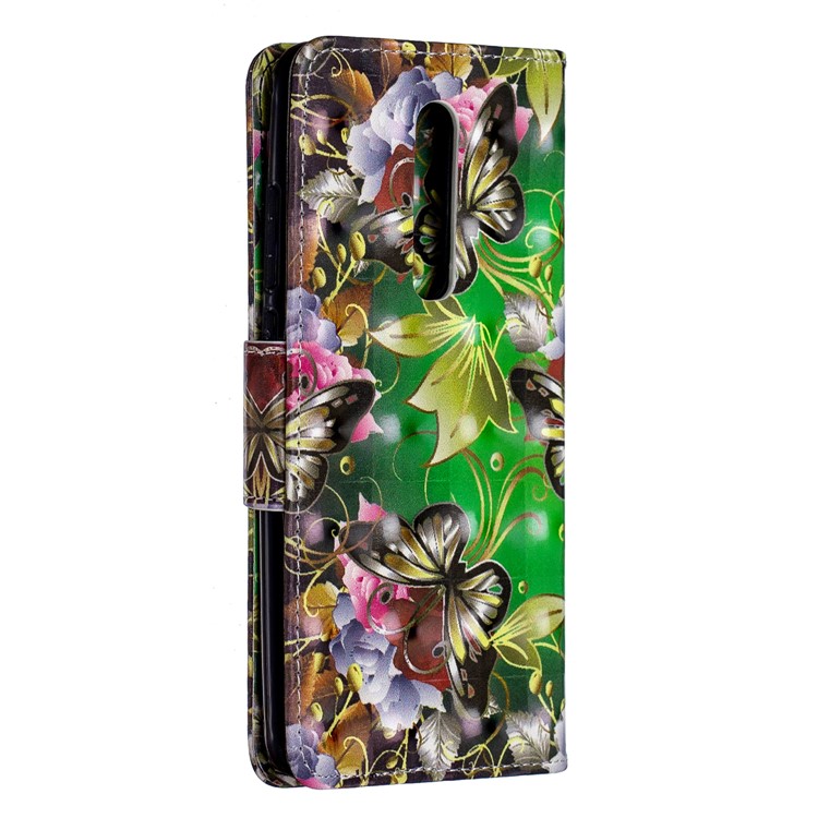 Pattern Printing Light Spot Decor Leather Wallet Case for Xiaomi Redmi K20 / Mi 9T / Redmi K20 Pro / Mi 9T Pro - Gold Butterfly-11