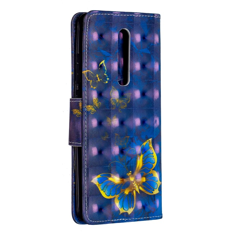 Pattern Printing Light Spot Decor Leather Wallet Case for Xiaomi Redmi K20 / Mi 9T / Redmi K20 Pro / Mi 9T Pro - Blue Butterfly-3