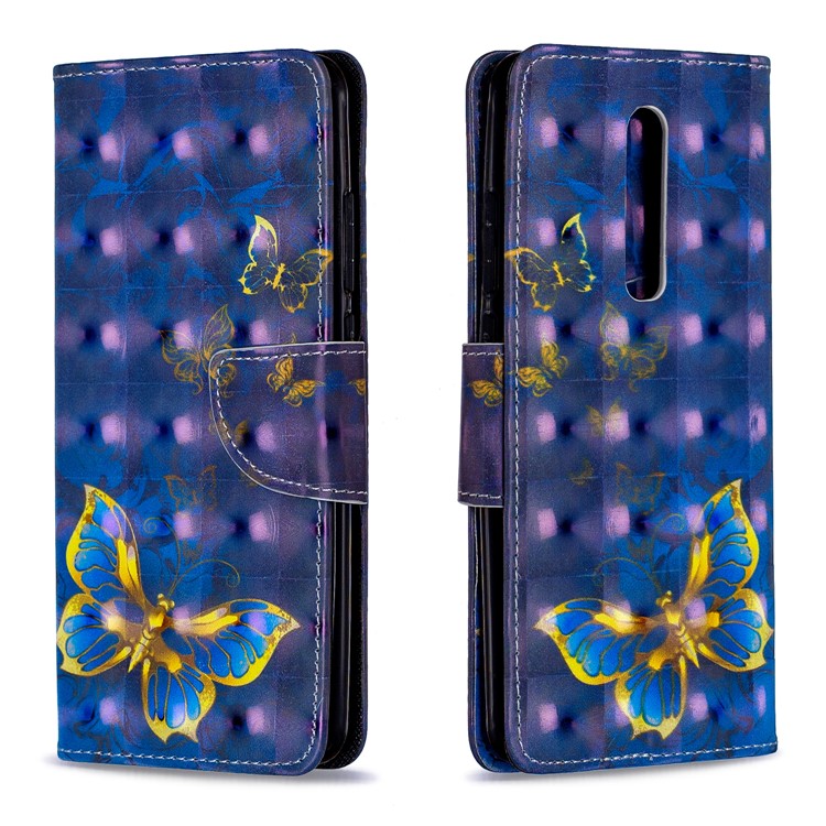 Pattern Printing Light Spot Decor Leather Wallet Case for Xiaomi Redmi K20 / Mi 9T / Redmi K20 Pro / Mi 9T Pro - Blue Butterfly-4