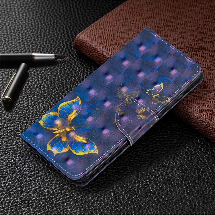 Pattern Printing Light Spot Decor Leather Wallet Case for Xiaomi Redmi K20 / Mi 9T / Redmi K20 Pro / Mi 9T Pro - Blue Butterfly-7