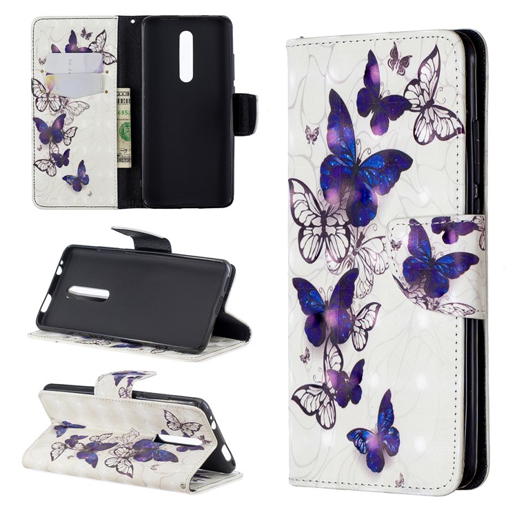 Pattern Printing Light Spot Decor Leather Wallet Case for Xiaomi Redmi K20 / Mi 9T / Redmi K20 Pro / Mi 9T Pro - Beautiful Butterfly-1