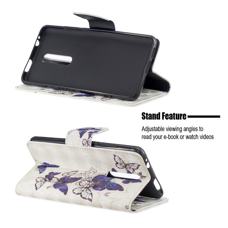 Pattern Printing Light Spot Decor Leather Wallet Case for Xiaomi Redmi K20 / Mi 9T / Redmi K20 Pro / Mi 9T Pro - Beautiful Butterfly-5