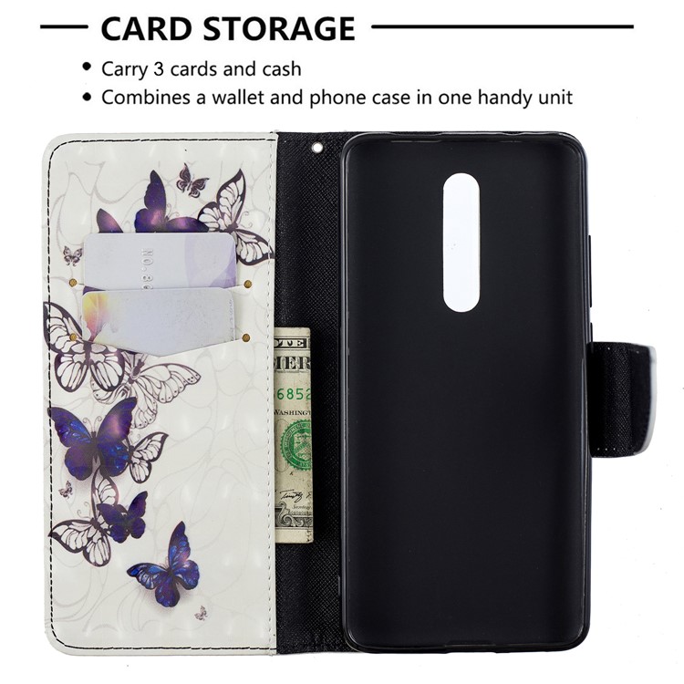 Pattern Printing Light Spot Decor Leather Wallet Case for Xiaomi Redmi K20 / Mi 9T / Redmi K20 Pro / Mi 9T Pro - Beautiful Butterfly-6