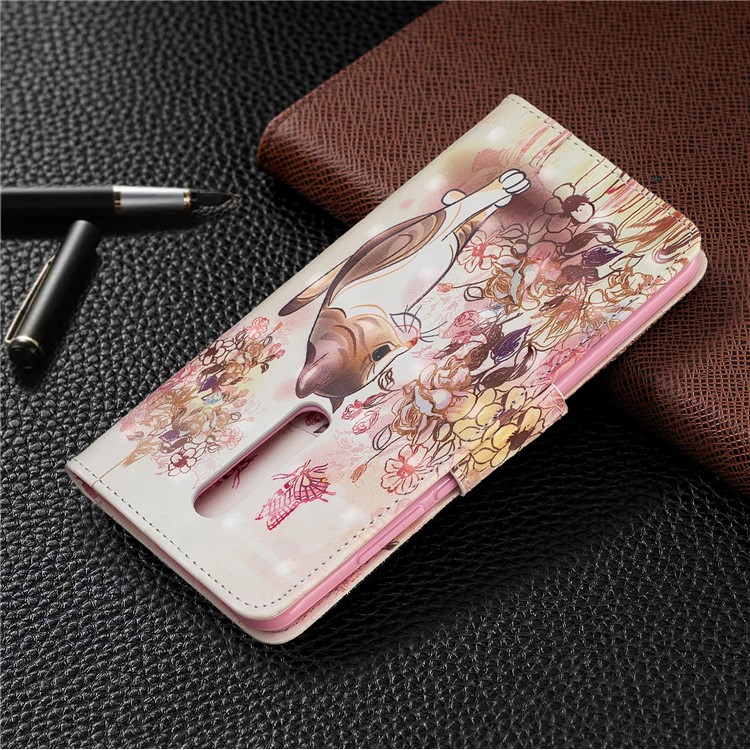 Pattern Printing Light Spot Decor Leather Wallet Case for Xiaomi Redmi K20 / Mi 9T / Redmi K20 Pro / Mi 9T Pro - Cat and Flowers-8
