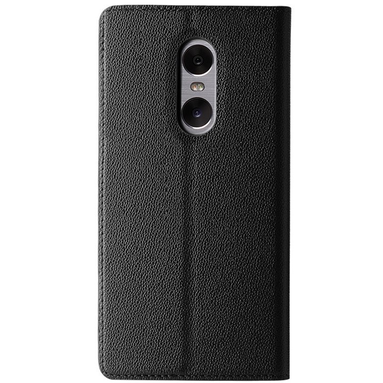 TSCASE for Xiaomi Redmi Pro Business Litchi Full Grain Genuine Leather Case Stand - Black-2