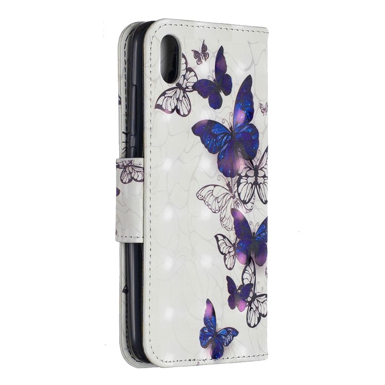 Pattern Printing Light Spot Decor Leather Wallet Stand Case for Xiaomi Redmi 7A - Beautiful Butterfly-3