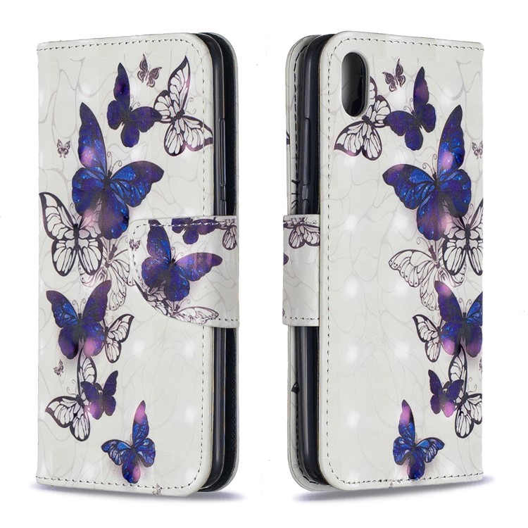 Pattern Printing Light Spot Decor Leather Wallet Stand Case for Xiaomi Redmi 7A - Beautiful Butterfly-4