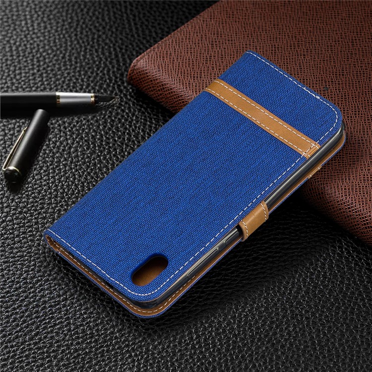 Portafoglio in Pelle di Jeans di Colori Assortiti Per Xiaomi Redmi 7A - Bambina Blu-8